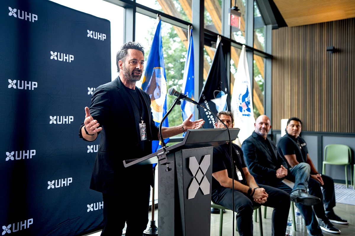 Matt Hesse speaks at the first UHP graduation of Skilled Trades Institute students on July 30, 2026. photo: Carson Graham/UHP